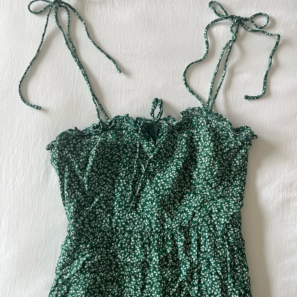 Anthropologie First Monday Green Floral Jumpsuit - Picture 2 of 14
